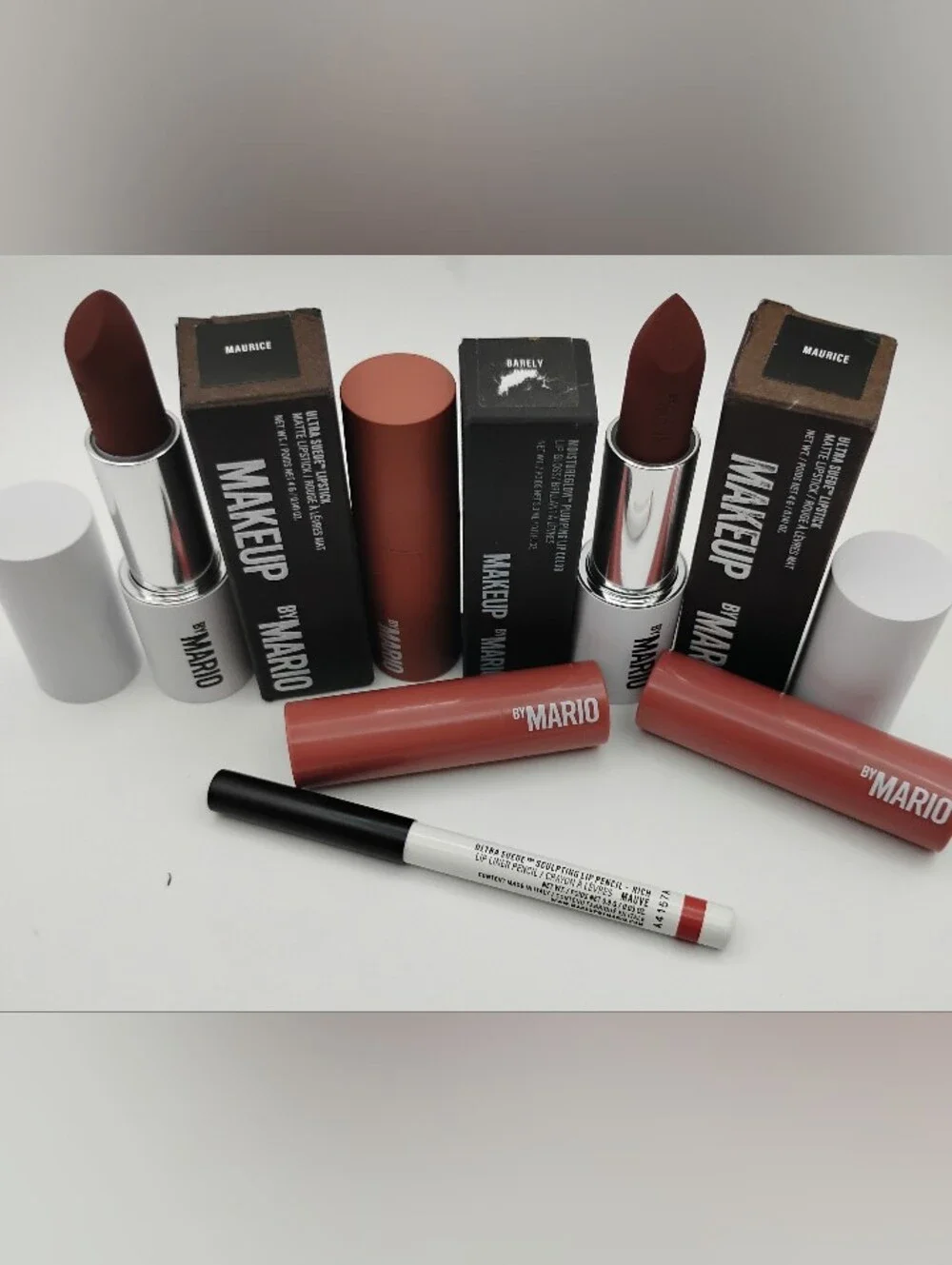 Makeup By Mario Matte Lipstick, Lip Gloss Lip Plumping Serum & Lip Liner Set